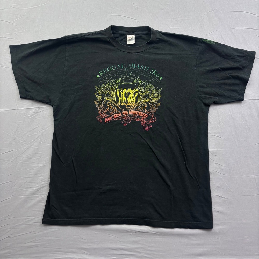 Vintage Reggae Bash 2K6‎ Hiroshima Jam Massive 10th Anniversary T-Shirt Mens XL